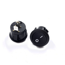 JEC JS-606-2A-Q-BB-3H  Round Snap Black ON-OFF 2 Pin Rocker Switch For Car Auto Boat Household Appliances
